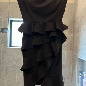 Elegant Black Ruffle Dress